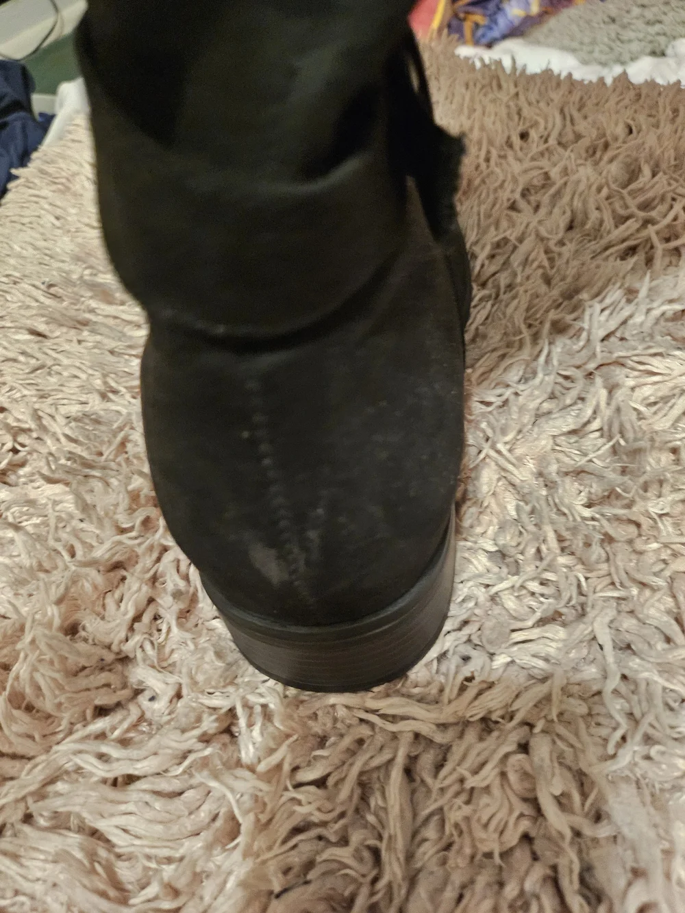 Torrid Black Faux Suede Over-the-Knee Lace-Up Boots Size 9.5 Wide Width